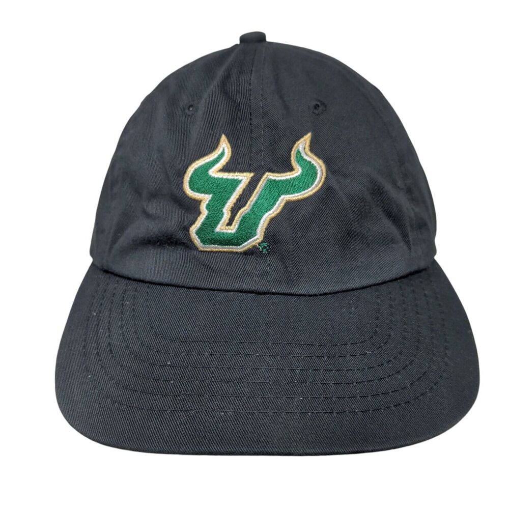 South Florida Bulls Slideback Hat Black Embroidered Logo NCAA WearGuard